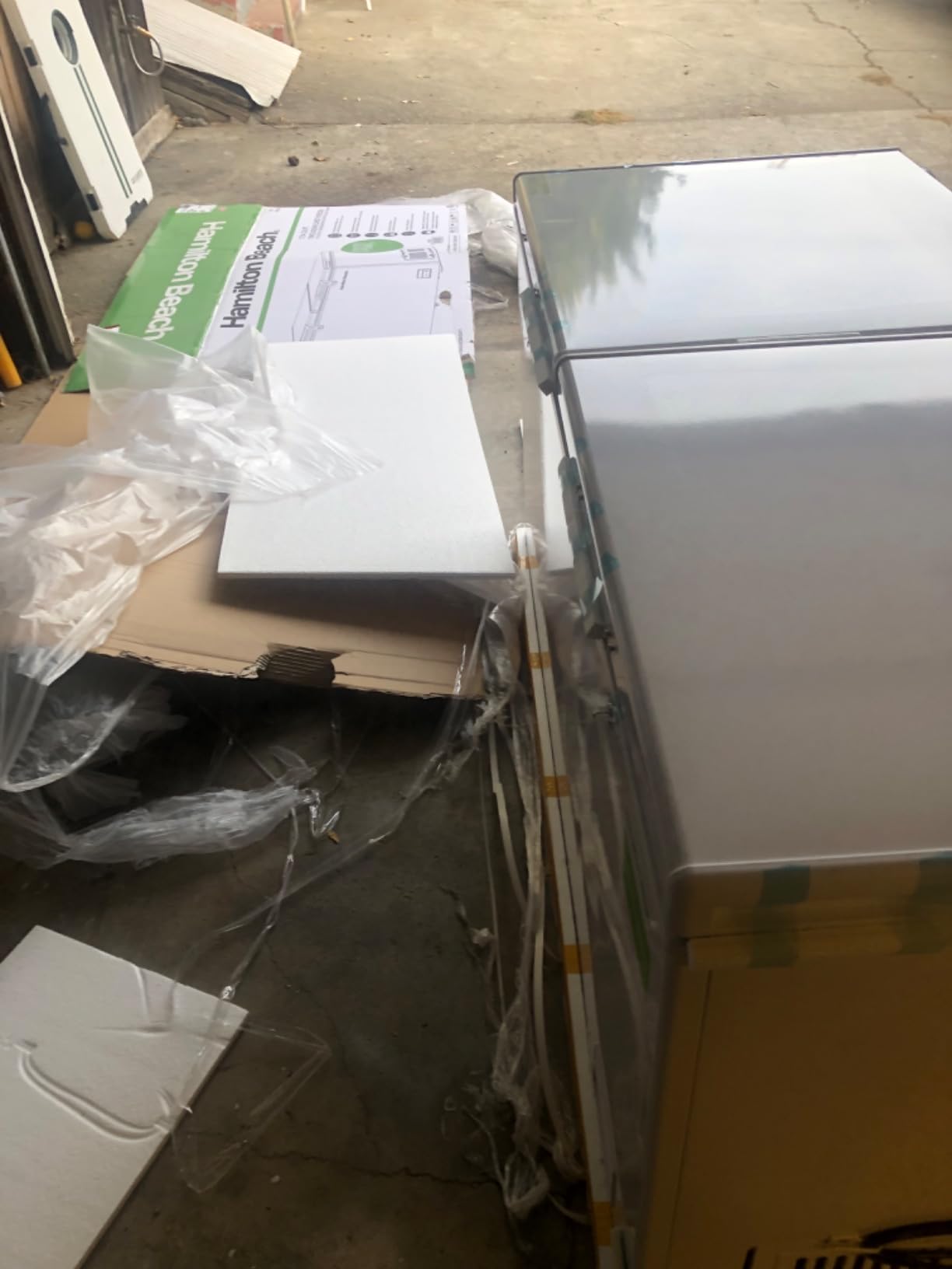 14 cu ft Chest Freezer - White, Large Storage for Families, Space-Saving Flat Back, Front Drain, Garage Ready - By Hamilton Beach customer photo 1
