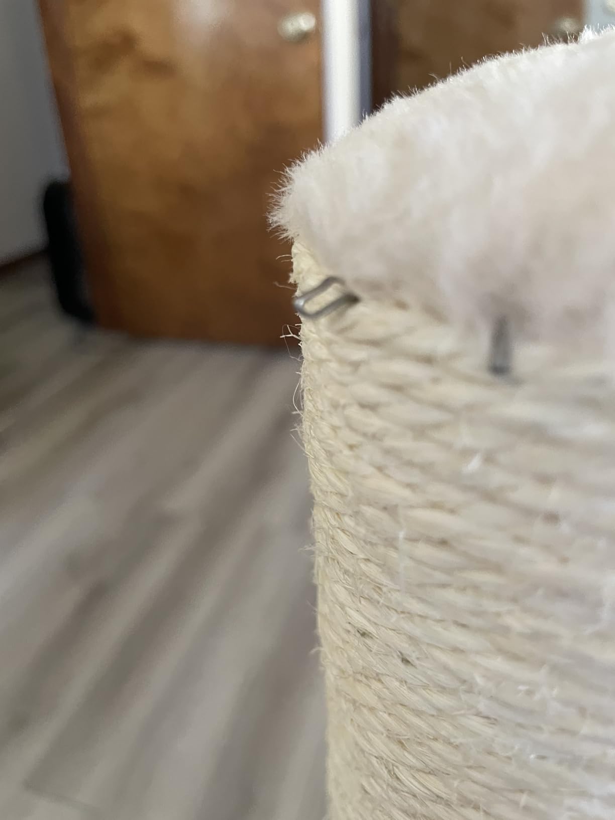 Karolpar 34inch Cat Scratching Post with Natural Sisal Rope 4.3Inch Large Diameter Scratcher Post Tree for Indoor Cats Beige customer photo 1