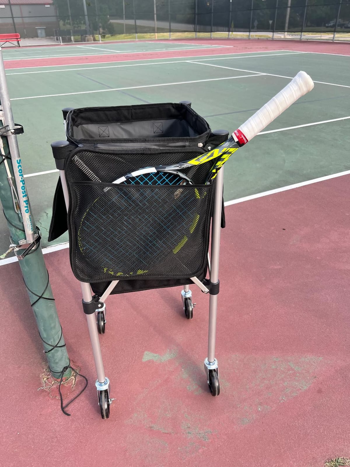 Angooni Professional Tennis Cart, 150/240 Ball Capacity, Silent PU Wheels customer photo 2