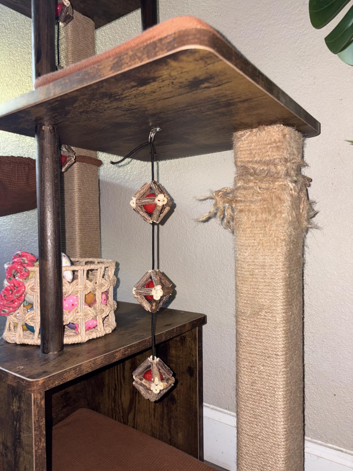FUKUMARU Retro-Modern Cat Tree, 4 in 1 Large Cat Tower with Hammock & Condo customer photo 2