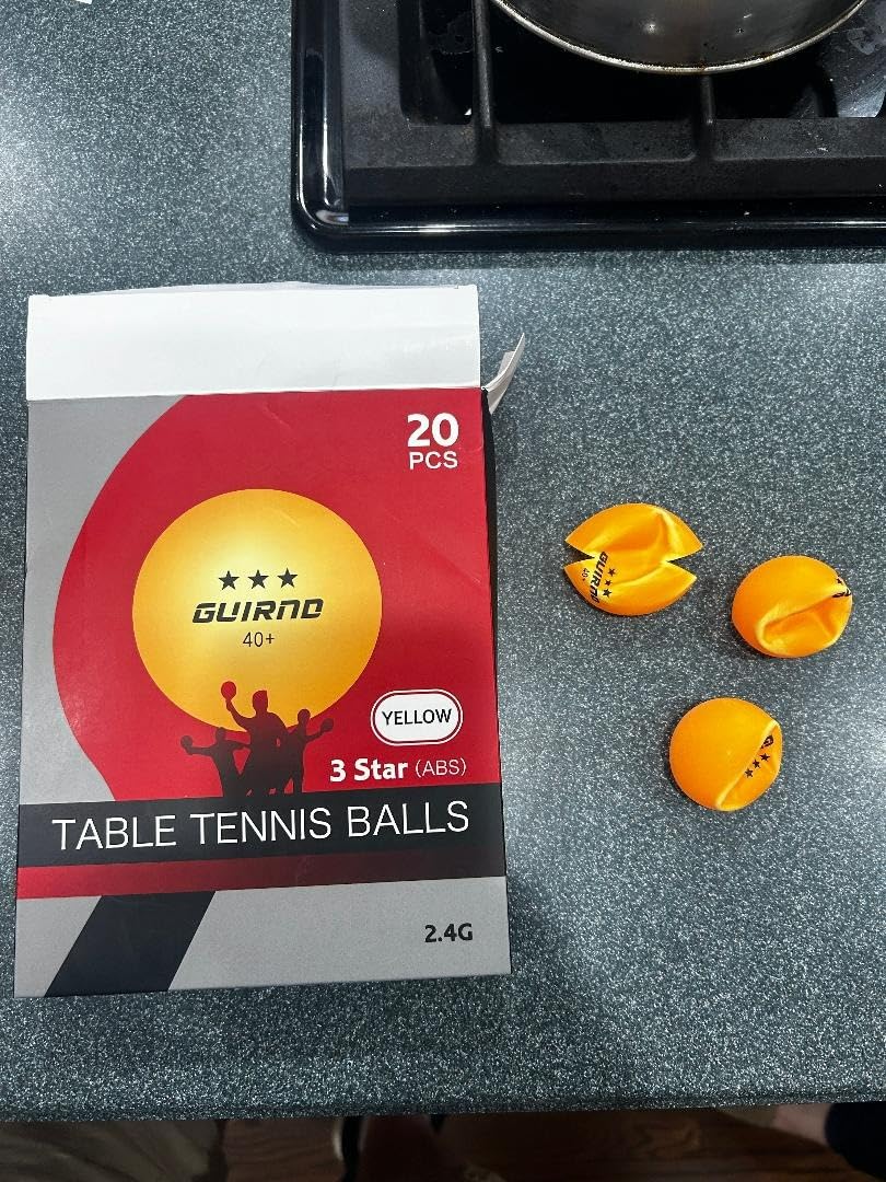 Guirnd 20 Pack Ping Pong Balls, 3 Star Table Tennis Balls, 40+ Pong Ball Competition and Recreational Play, Abs Ping Pong Ball, Games, DIY customer photo 1