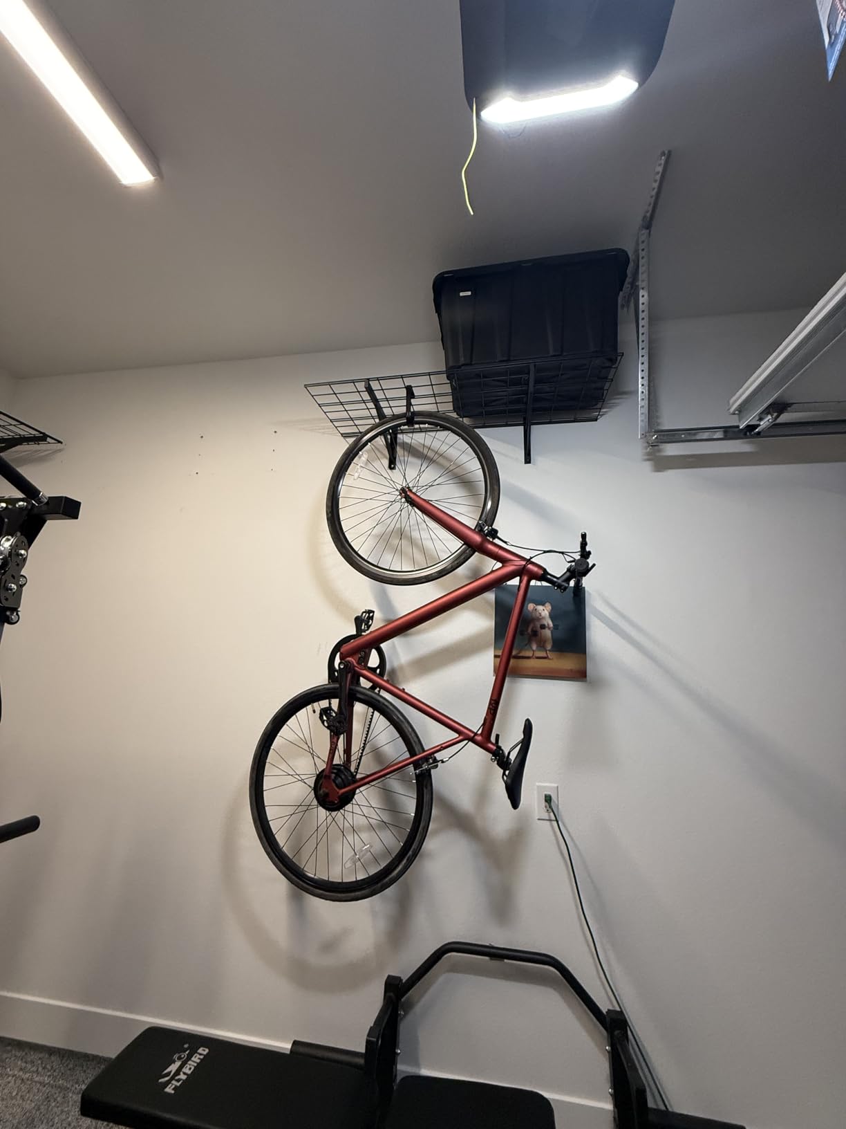 NACETURE Bike Hooks for Garage Ceiling Mount Rack – Heavy Duty Bicycle Hanging Hooks Overhead Garage Storage Rack for Ceiling Hanging Bicycle Shelves Wall Hanger customer photo 2
