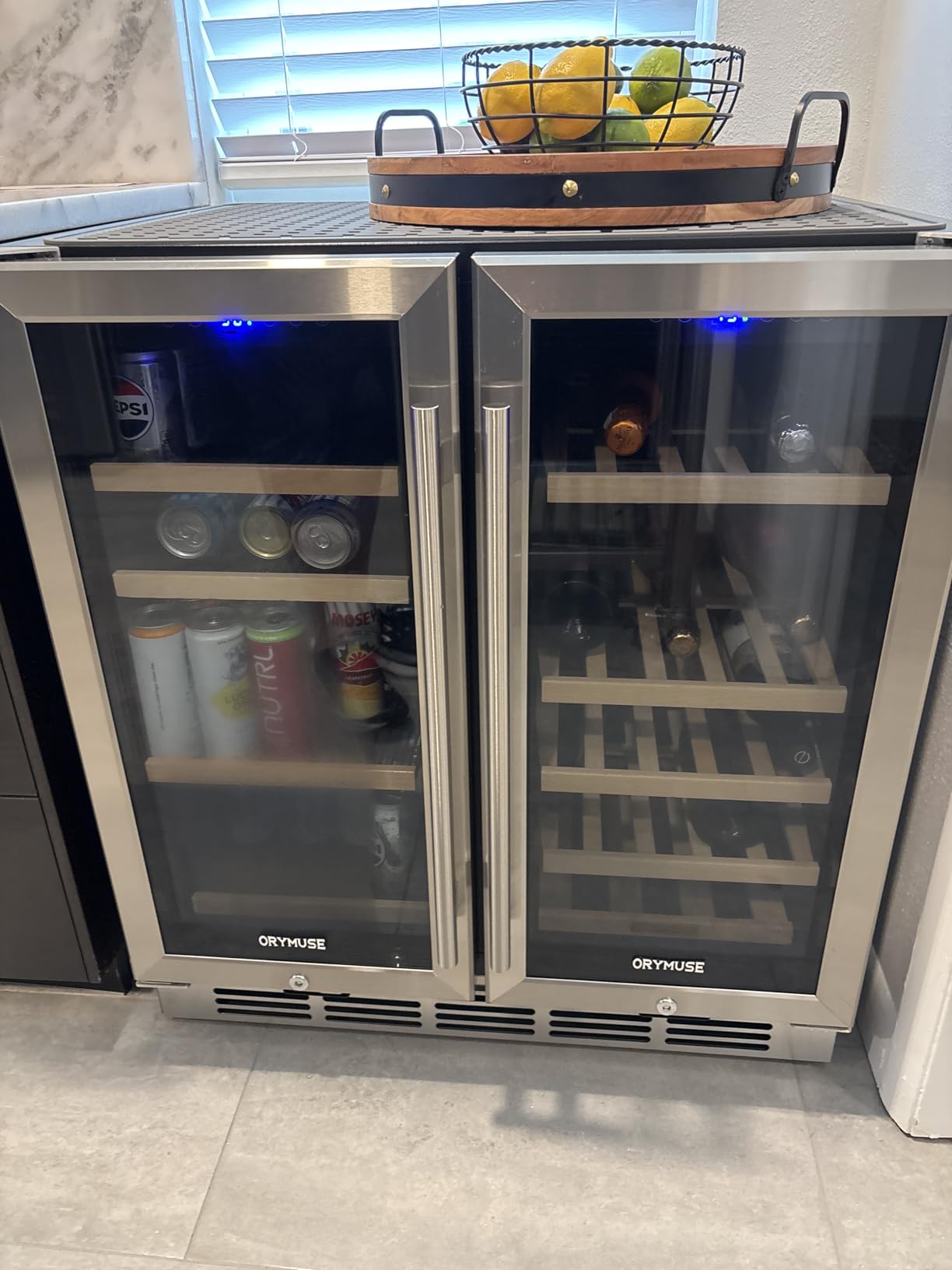 ORYMUSE 24 Inch Dual Zone Wine Fridge, 175 Bottle Built-In Wine Cooler customer photo 1