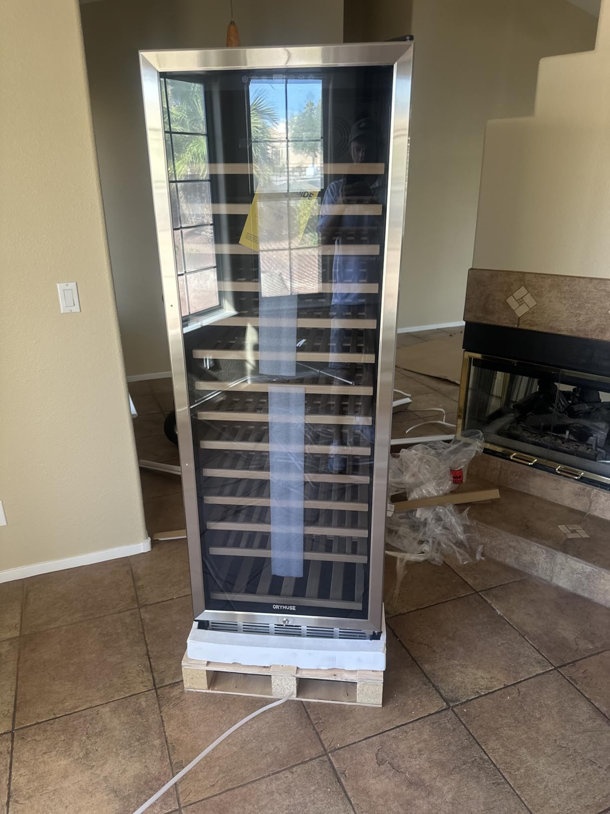 ORYMUSE 24 Inch Dual Zone Wine Fridge, 175 Bottle Built-In Wine Cooler customer photo 2