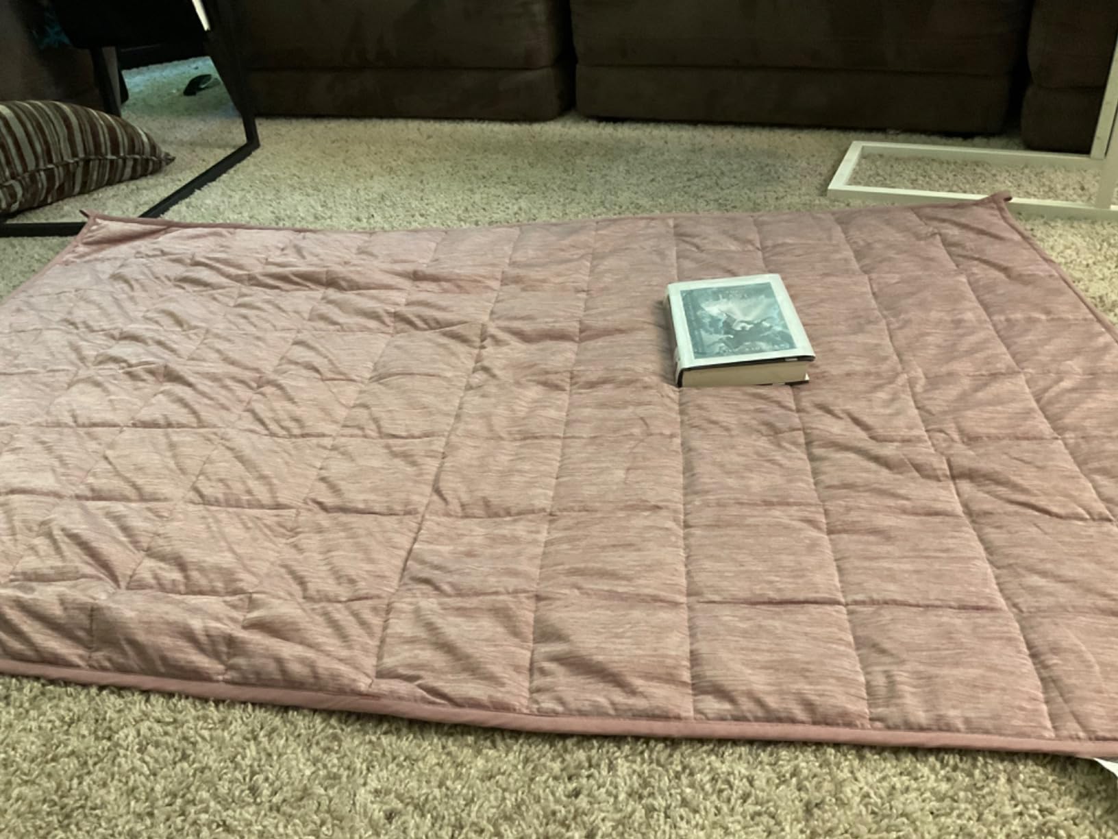 Teenager Weighted Blanket 10 Pounds, Cooling Blanket for Hot Sleepers, Soft Bed Blanket Universal to All Seasons, 48''x72'' 10 LBS, Water Blue customer photo 1