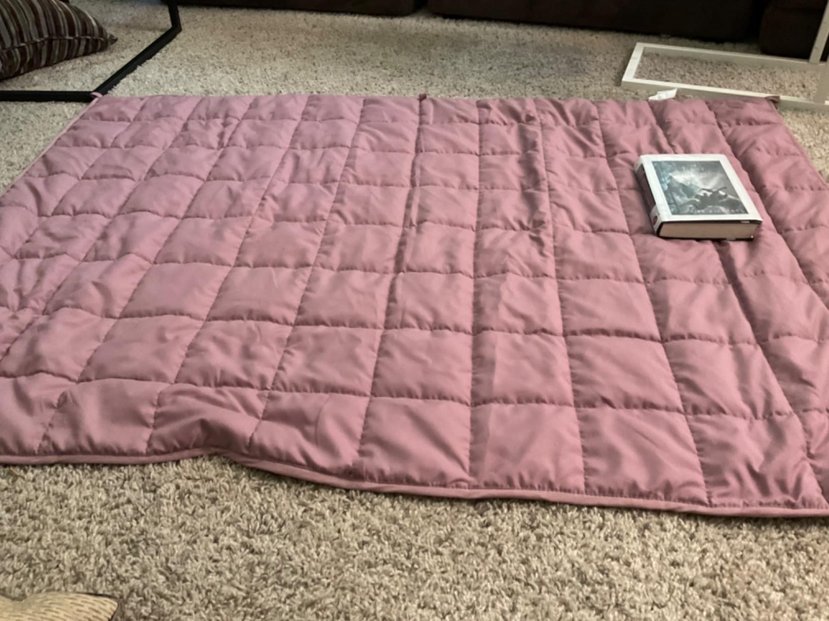 Teenager Weighted Blanket 10 Pounds, Cooling Blanket for Hot Sleepers, Soft Bed Blanket Universal to All Seasons, 48''x72'' 10 LBS, Water Blue customer photo 2