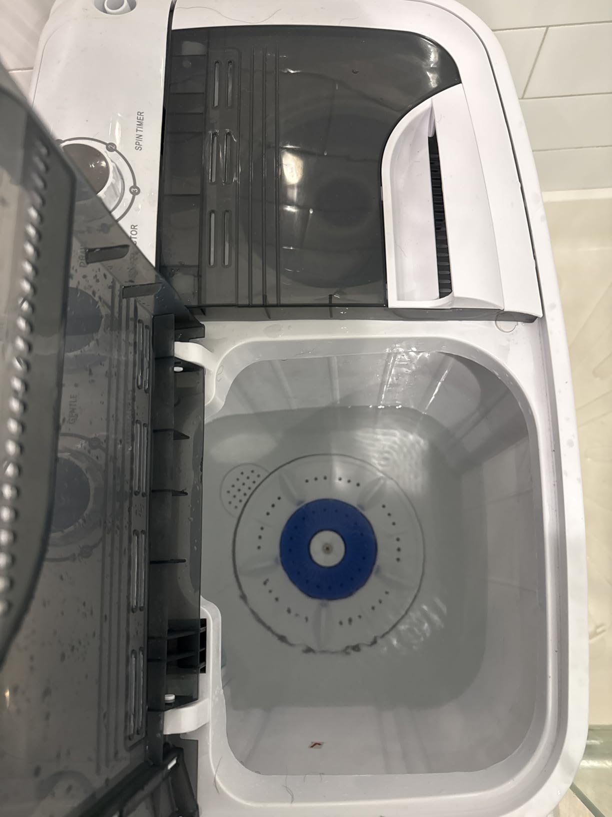 Superday Portable Washing Machine, 25.3lbs Mini Washing Machine and Spin Dryer Combo, Mini Twin Tub Laundry Machine for Camping, Apartments, Dorms, College Rooms, RV, Delicates, Grey customer photo 1