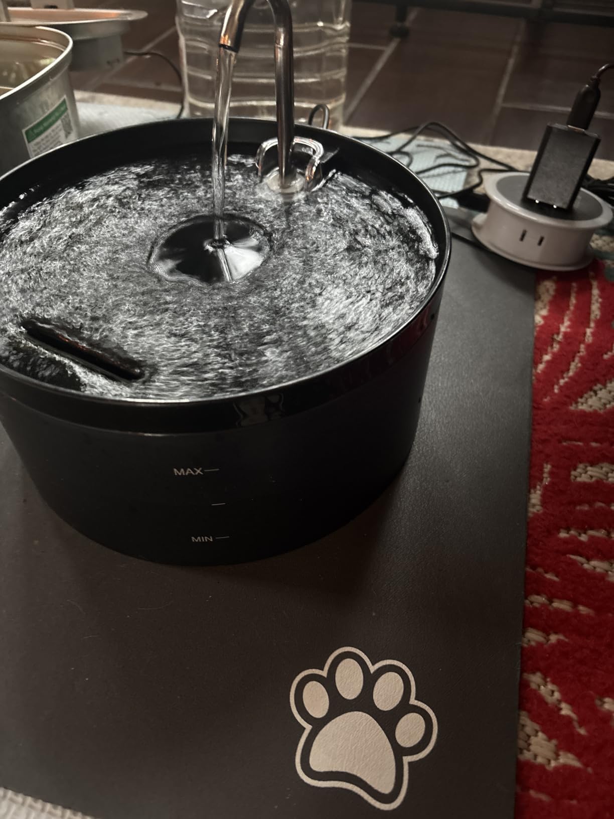 Cat Water Fountain: 108oz/3.2L Cat Fountain Super Silent Pet Drinking Dispenser - Water Fountains for Kitty Indoor - Quiet Pump and Faucet Design - Suitable for Cats and Dogs - BEMOONY customer photo 1