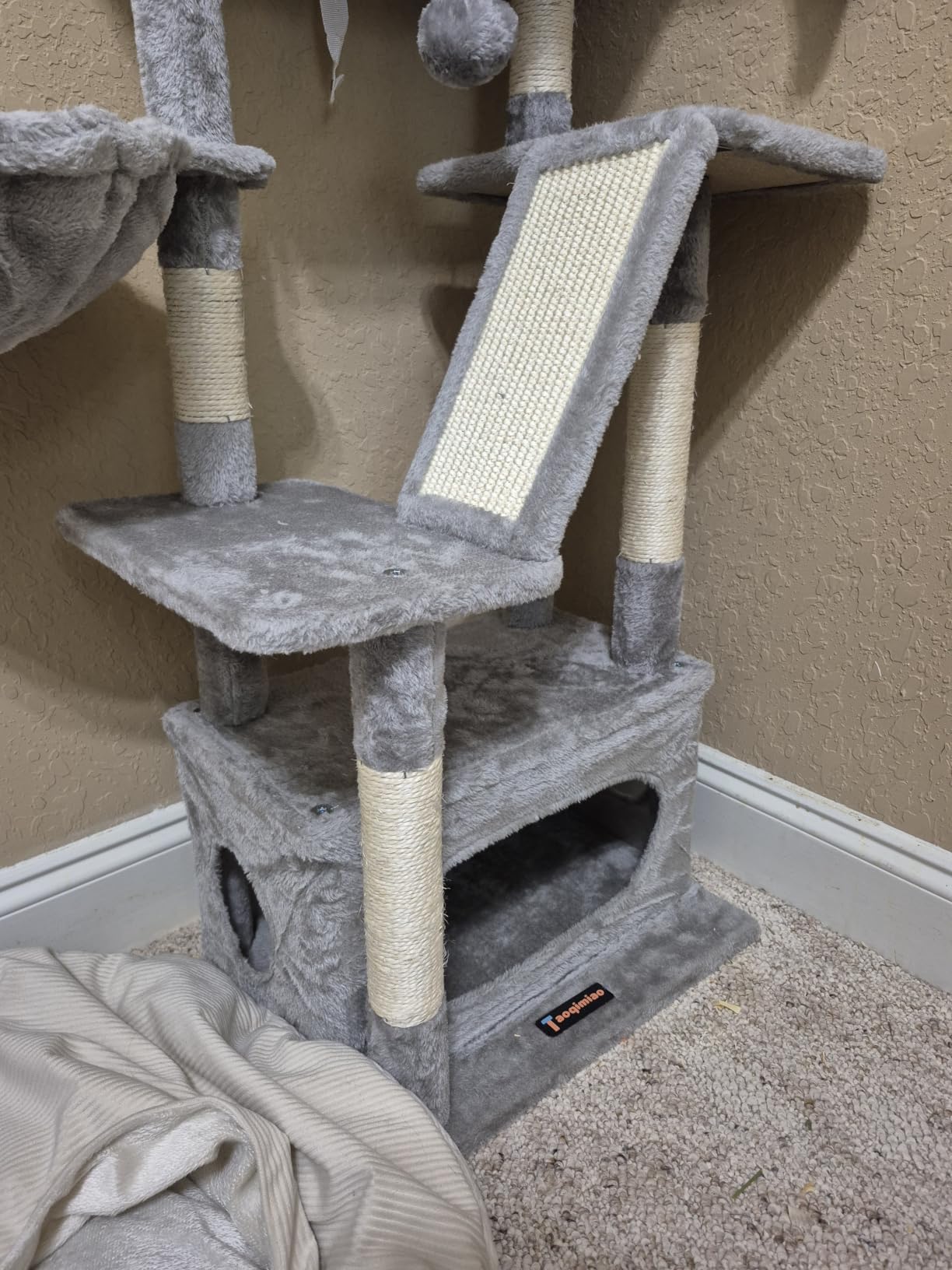 Taoqimiao Cat Tree, 38.5In Cat Tower for Indoor Cats, Suitable for Kittens customer photo 2