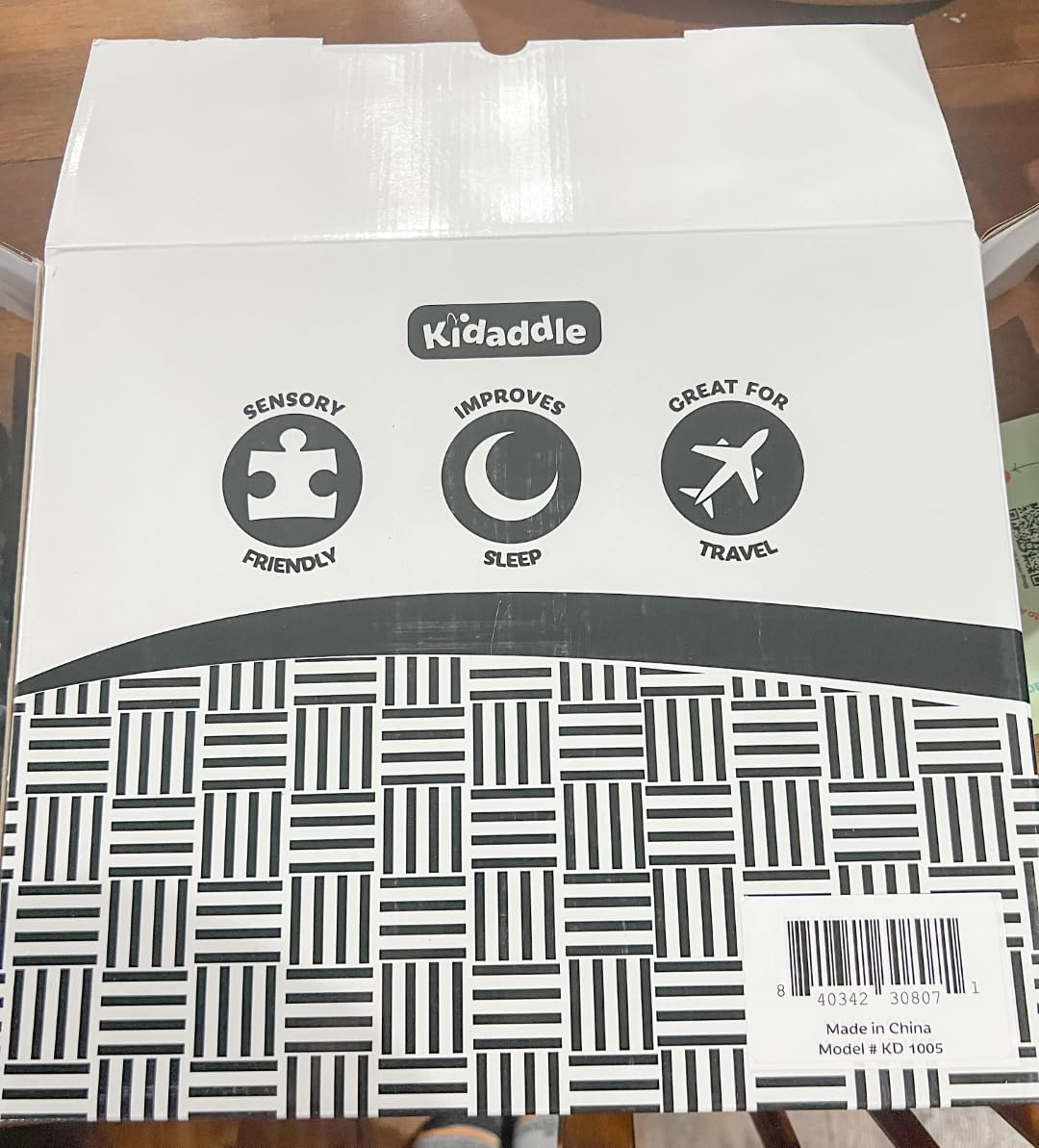Kidaddle 7lb Weighted Blanket (Grey) 19x22 Inch– Plush Minky Lap Pad with Sensory Support for Autism or ADHD, Giftable Weighted Blanket with Travel Bag customer photo 2