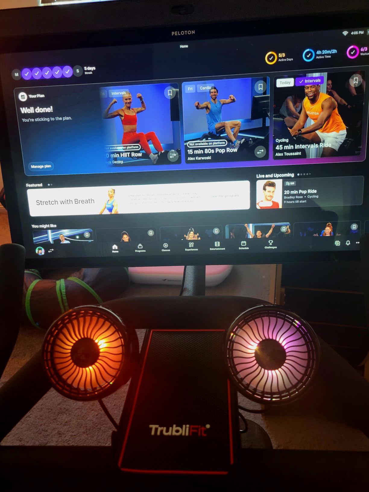 TrubliFit Dual Cooling Fans with Phone Tray for Peloton Bike, No Batteries customer photo 2