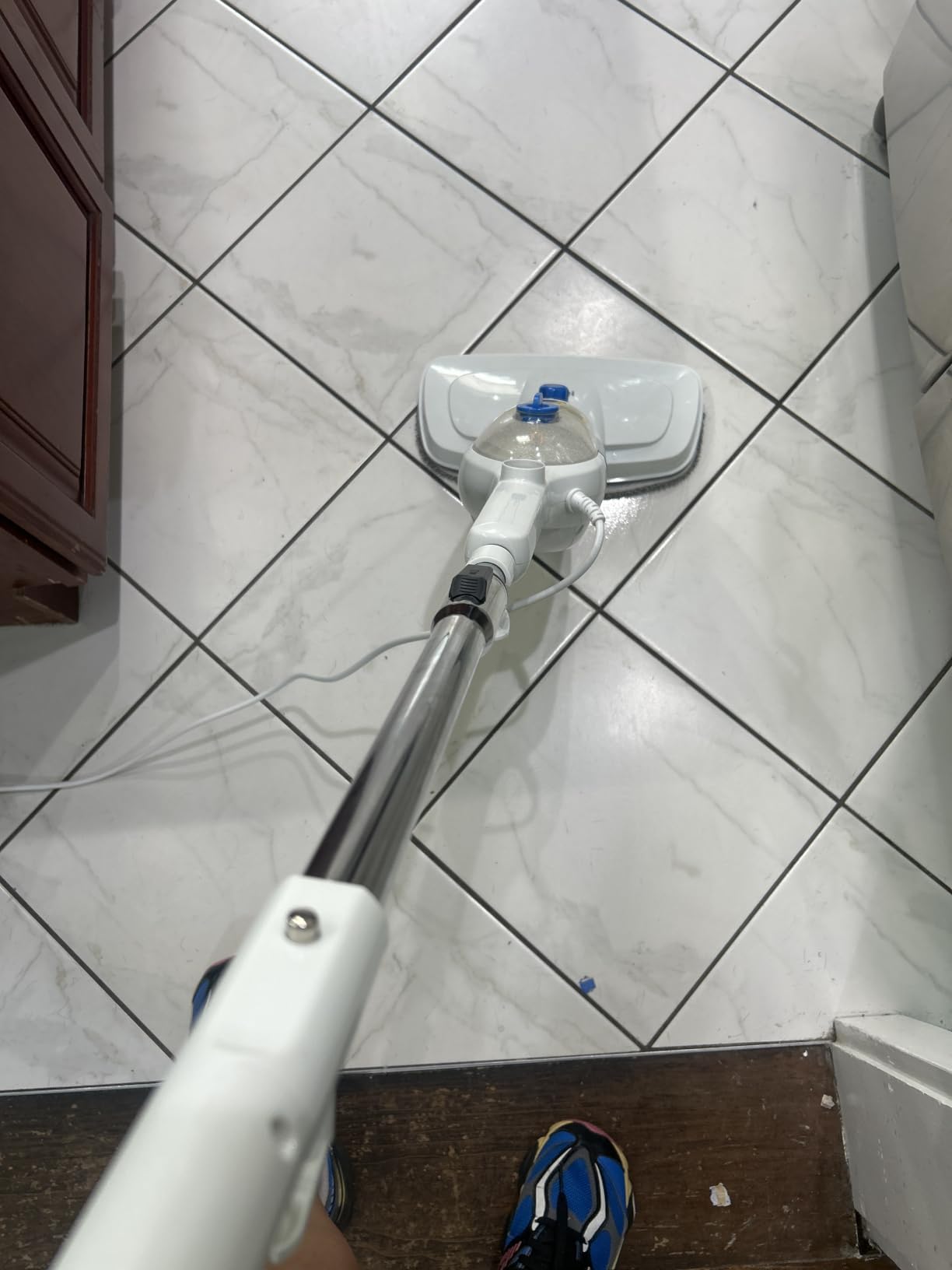 Steam Mop for Floor Cleaning, 10in1 Multi Purpose Handheld Steamer Cleaner Detachable for Vinyl, Laminate, Carpet, Tile Hard Floor Grout w/ 2 pad, 23ft Cord, 15oz Tank, Adjustable Steam & Height customer photo 1