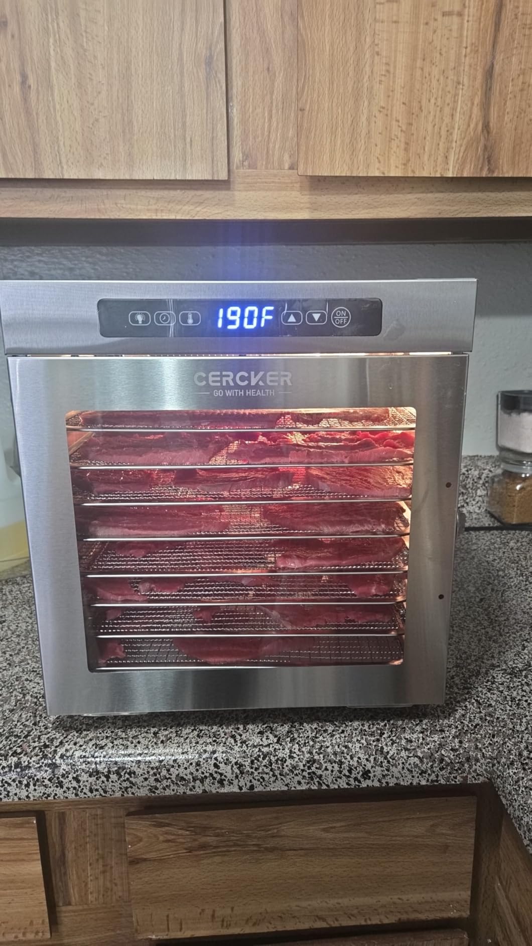 Food-Dehydrator for Fruit 14 Trays Large Food Dryer for Beef Jerky 190ºF customer photo 2