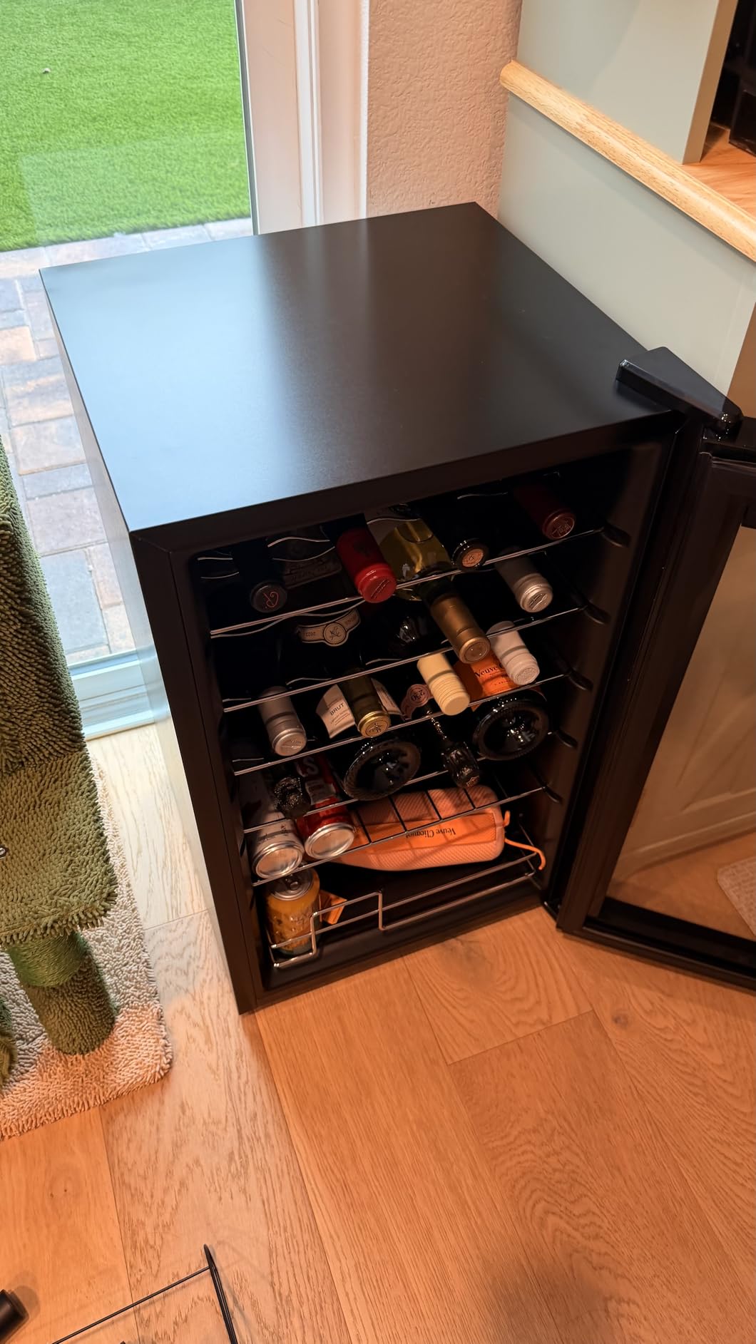 BODEGA 24 Inch Dual Zone Wine Fridge, 46 Bottle Built-in Wine Cooler with Compressor Cooling, Double-Layer UV Glass Door, Digital Thermostat & ≤35dB Quiet – Freestanding Fridge for Home Kitchen Bar customer photo 2