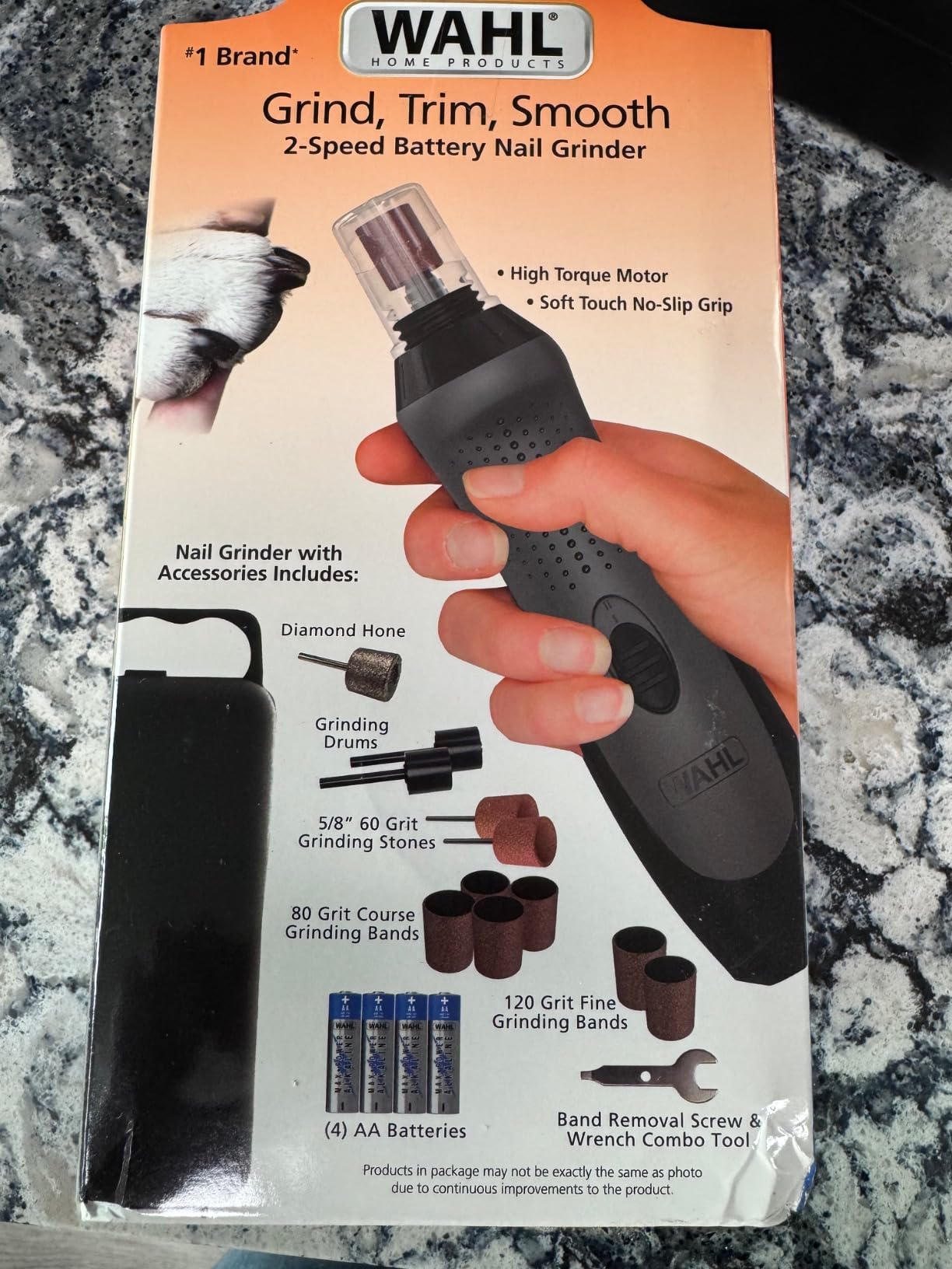 Wahl Grind & Smooth 2 Speed Battery Dog Nail Grinder, Precise Nail Grinding customer photo 1