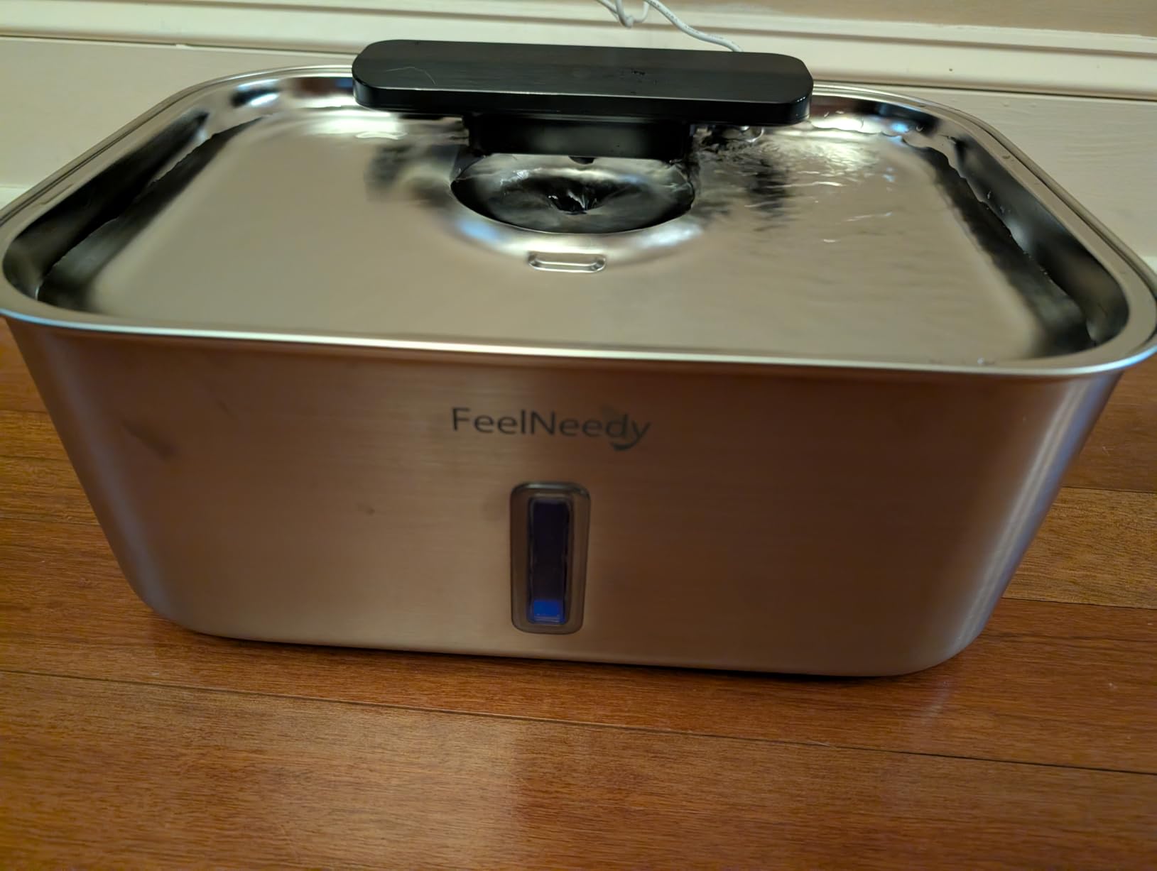 FEELNEEDY 3 Gal Stainless Steel Dog Water Fountain for Large Dog, Pet Water Fountain, Dog Water Bowl Dispenser with Water Level Window, Super Quiet for S-L Dogs and Multi-Pet customer photo 2