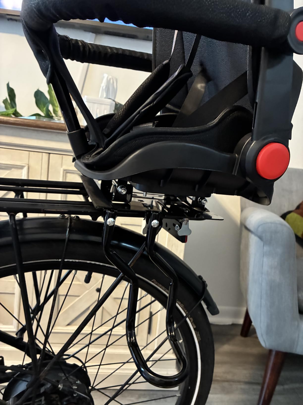2026 Rear Child Bike Seat,Kids Seat for Adult Bike, Toddlers Rear Mount Bike seat Design for Children Aged 2 to 8 Years Old, Rear Frame Mounted Baby Bike Seats Kids Safety Upgrade customer photo 1