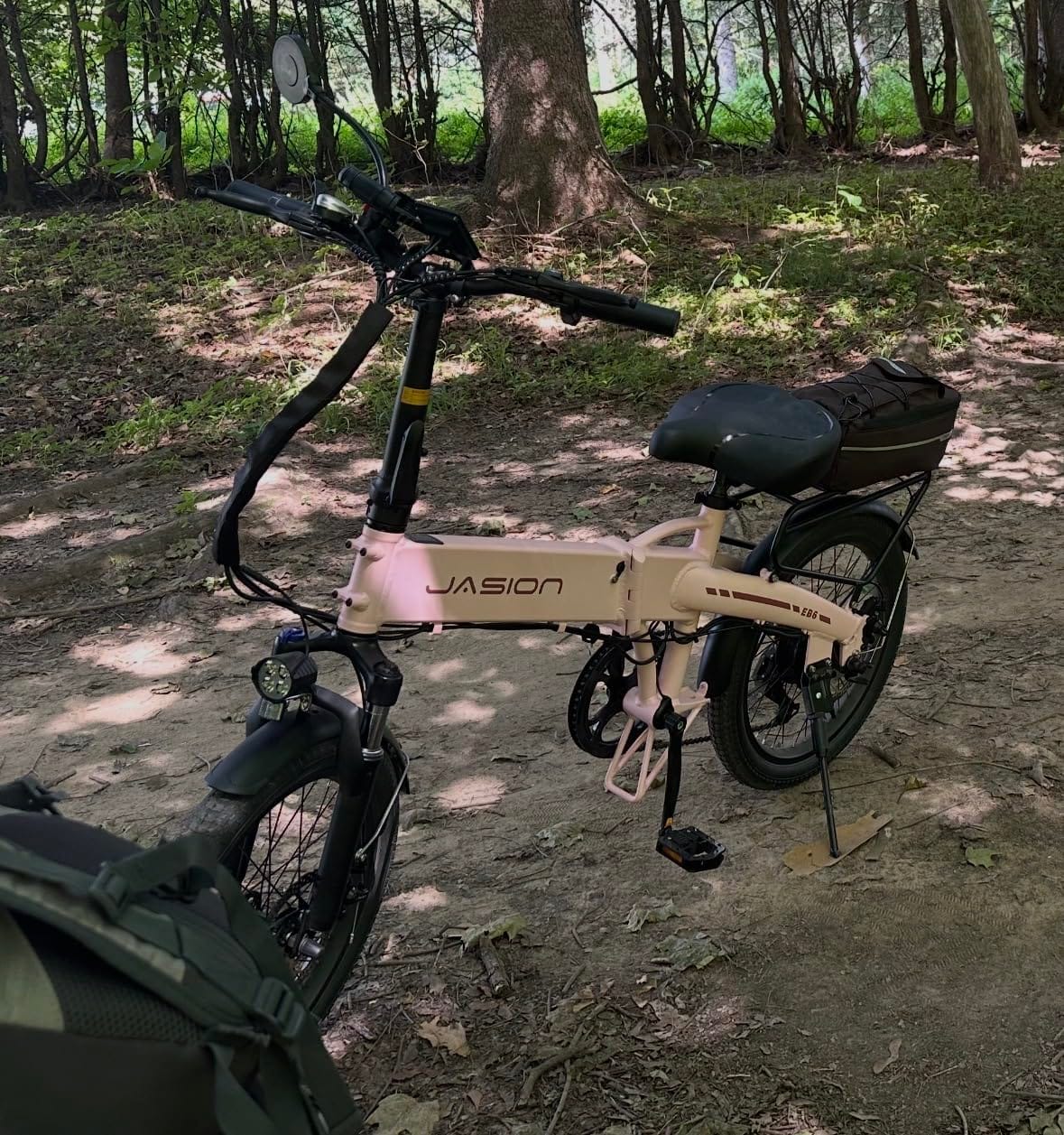 Jasion EB6 Foldable Electric Bike for Adults, 1200W Peak Motor 25 MPH EBike customer photo 2