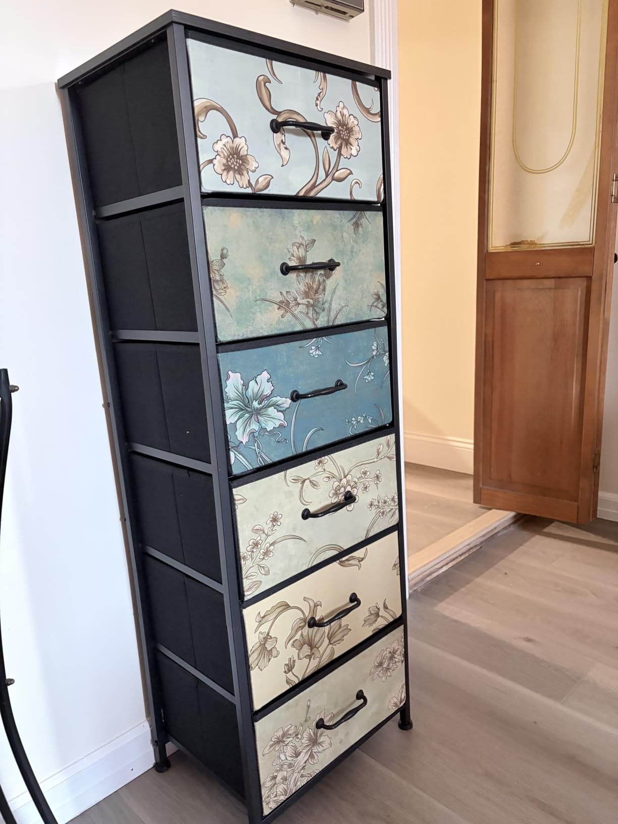 Furnulem 7 Drawer Tall Dresser for Bedroom, Vintage Fabric Chest of Drawers customer photo 1