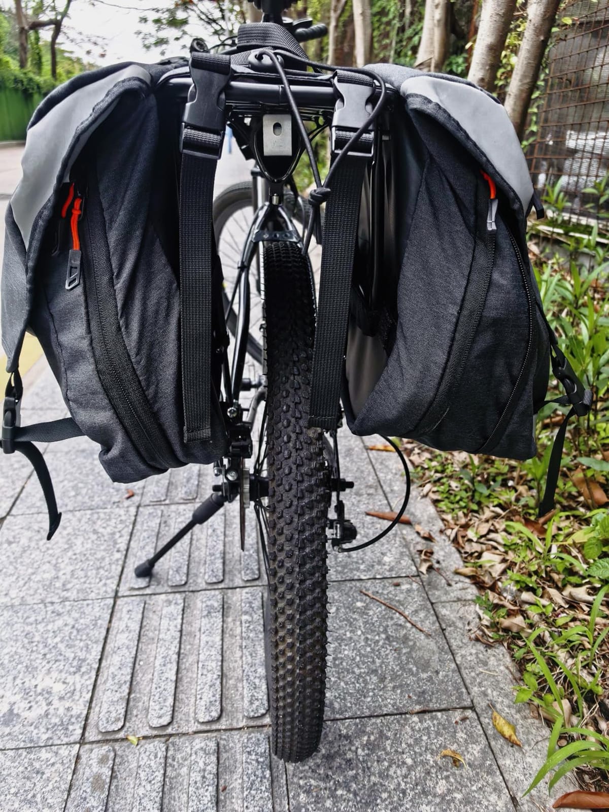 NDakter Bike Panniers, 35L Waterproof Panniers Bike Saddle Bags for Rear Rack, Expandable Double Bicycle Trunk Bag with Reflective Strips,E-bike Accessories for Commute and Mountain Cycling Travel customer photo 2