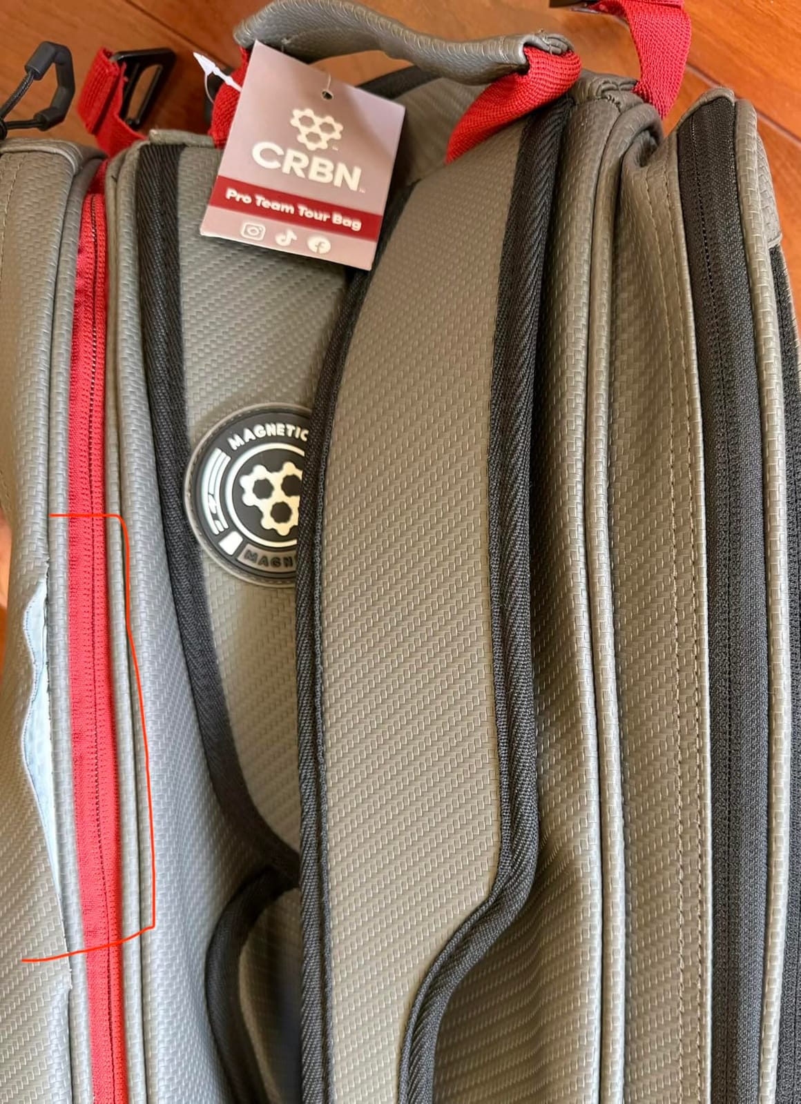 CRBN Pickleball - Pro Team Tour Paddle Bag with Built-In Zip-Off Sling Bag customer photo 2