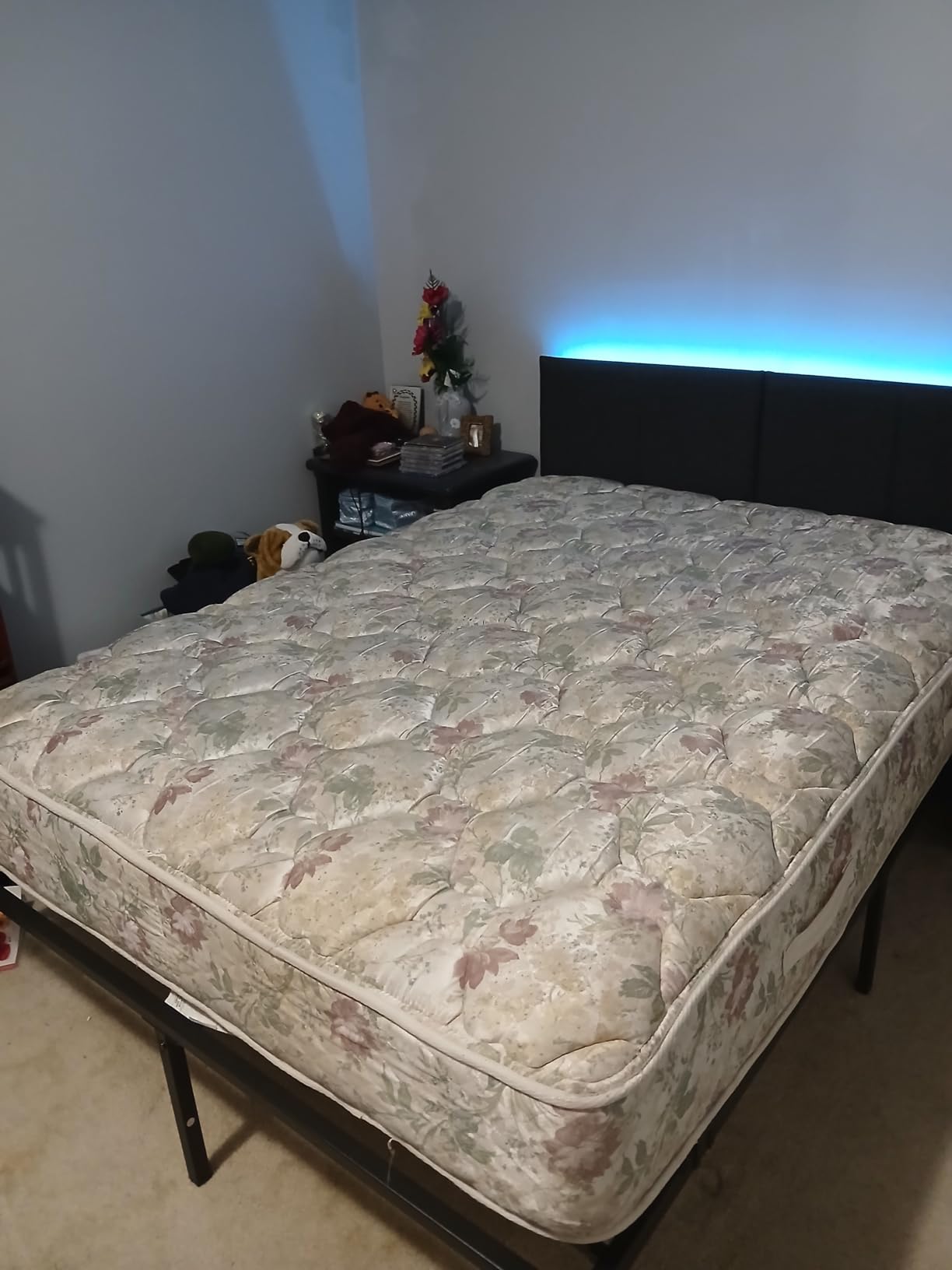 Furnulem Full Size Bed Frame with Upholstered Headboard & 2 Storage Drawers customer photo 1