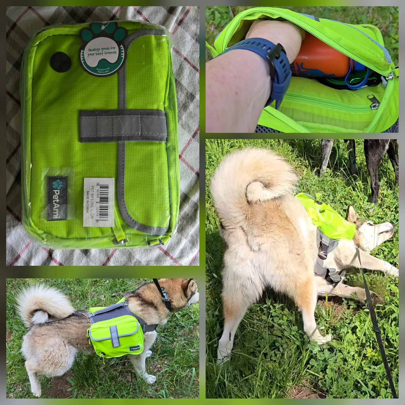 PetAmi Dog Backpack for Medium Large Dogs, Hiking Saddle Bag, Orange customer photo 2