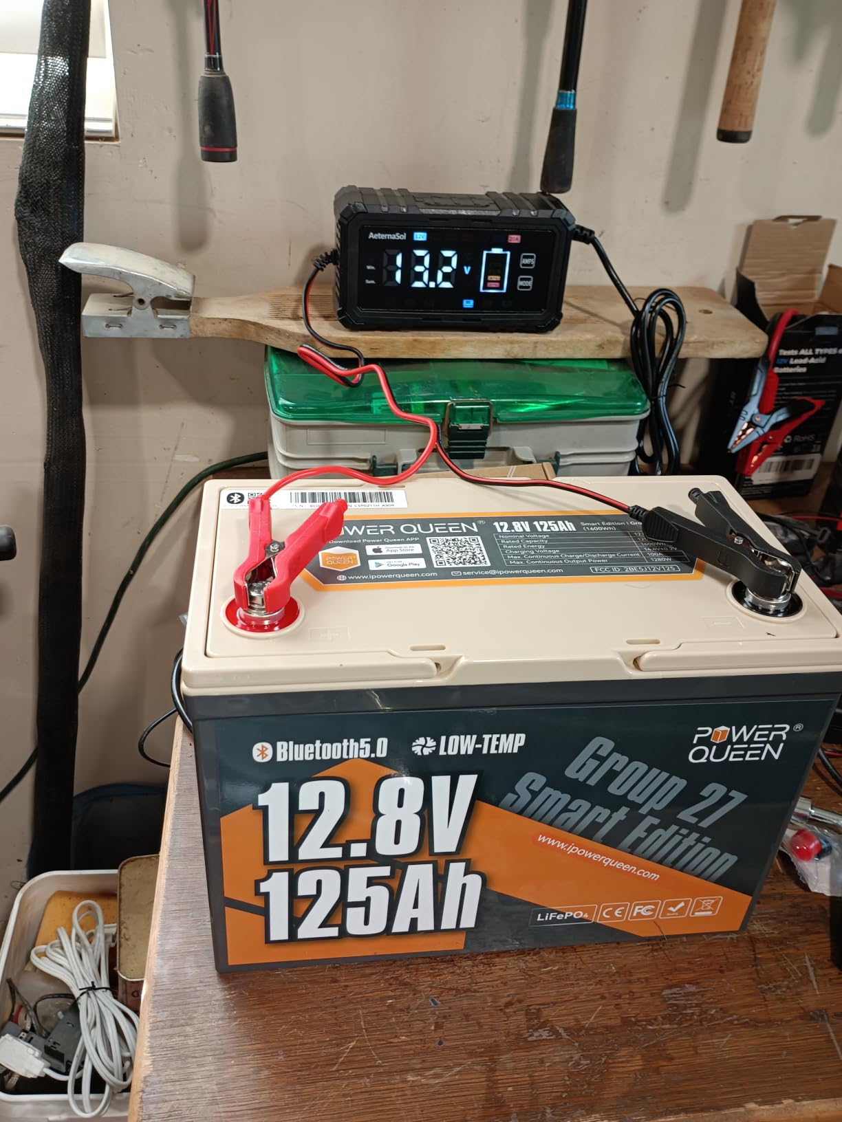 Power Queen 12V 125Ah LiFePO4 Lithium Battery Group 27 Bluetooth for RV customer photo 1
