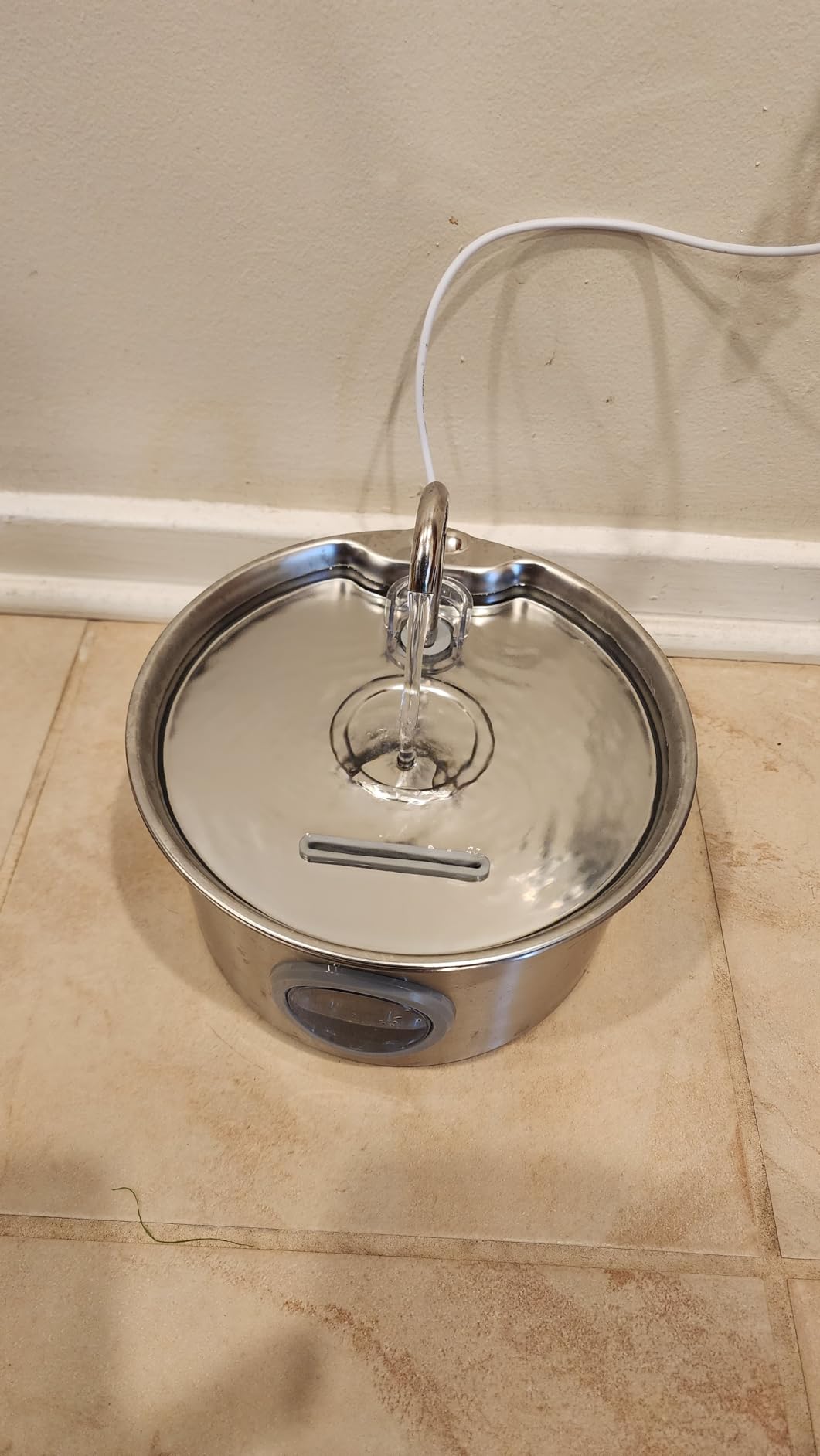Cat Water Fountain Stainless Steel: Cat Fountain for Drinking - 88oz/2.6L customer photo 2