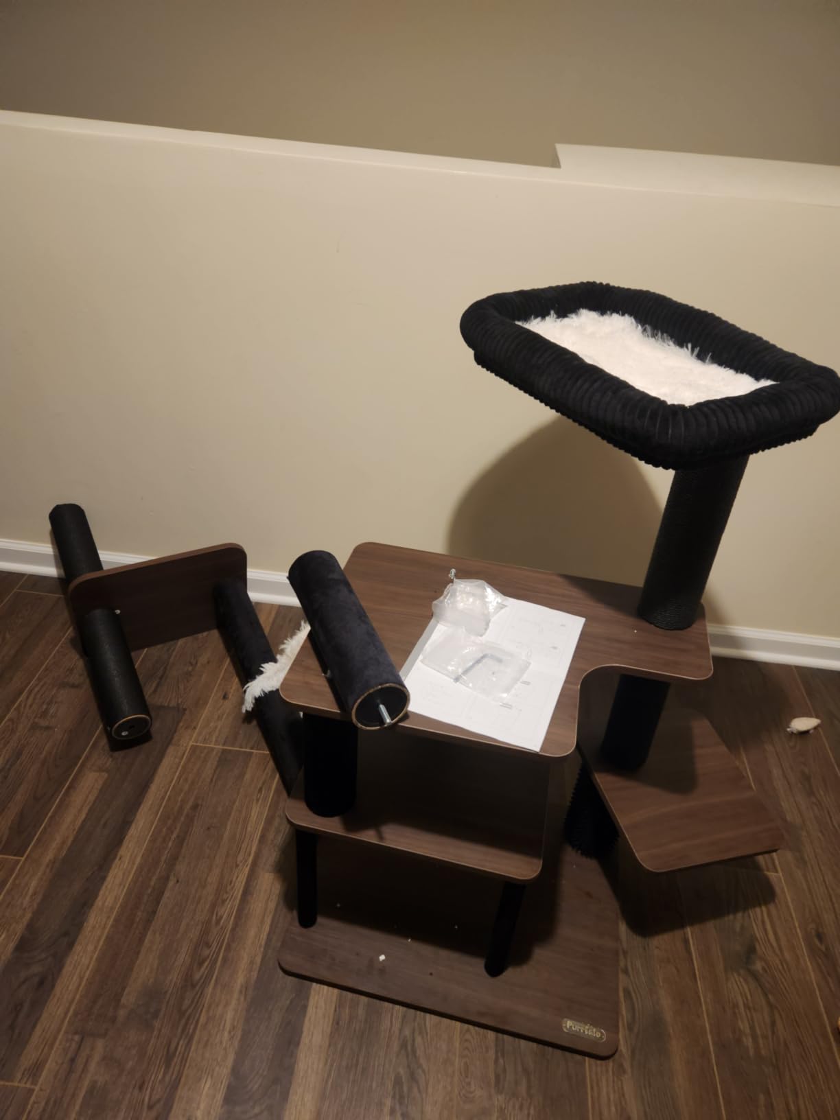 Wood Cat Tree for Indoor Cats, Modern Cat Tower with Sisal Scratching Posts customer photo 1