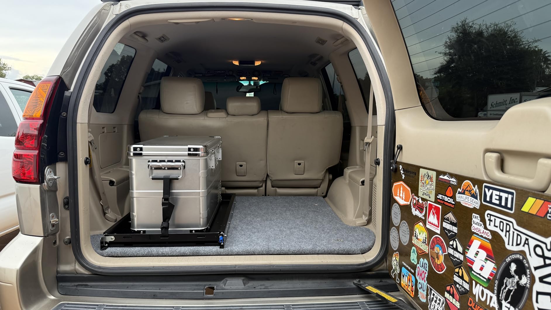 BODEGACOOLER Car Fridge Slide, Inner 29.4 x 17.2in, Vehicle Refriderator Slider with 4 Buckle Straps, Max 220 LBS/100Kg customer photo 2
