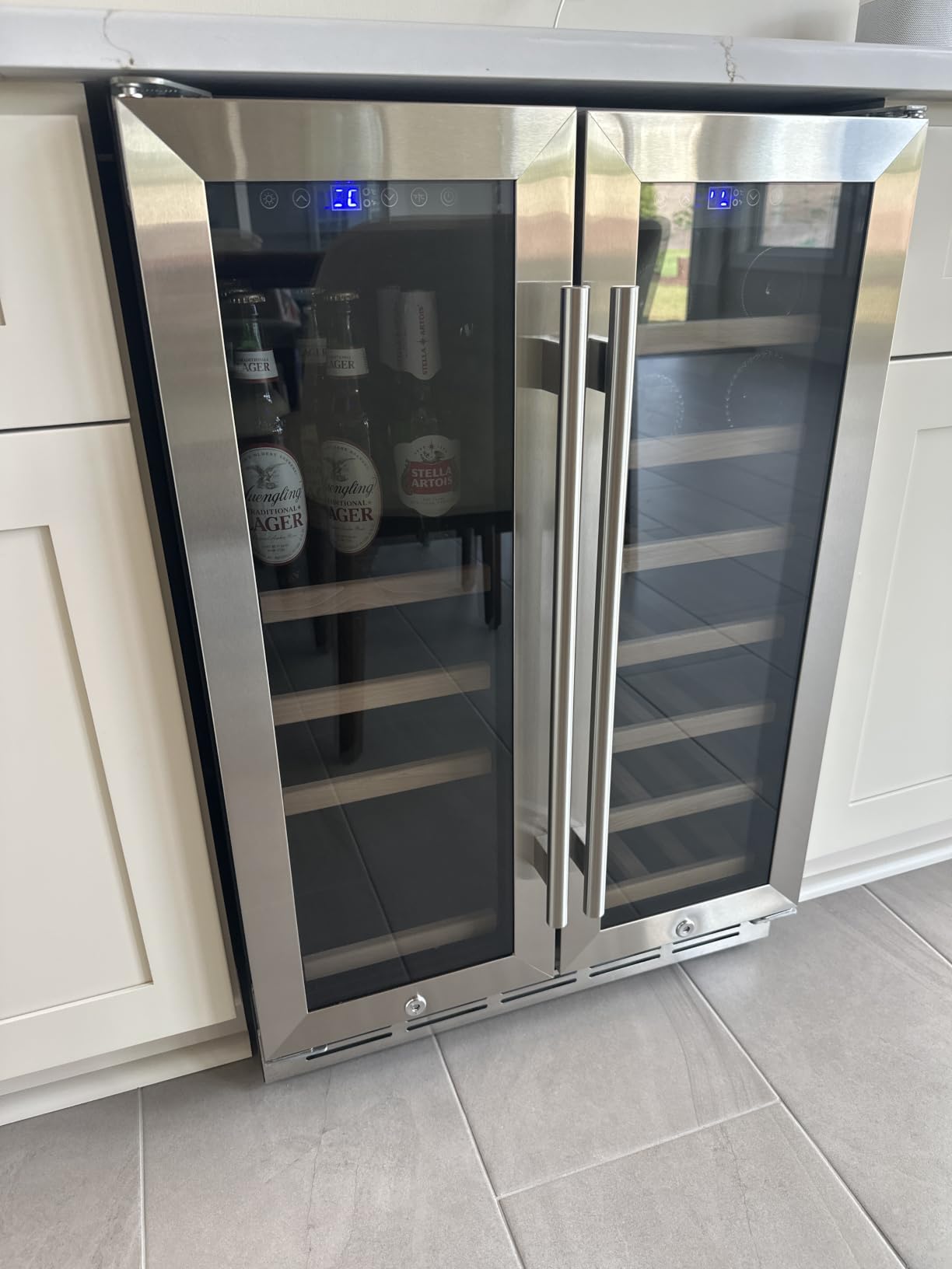 ORYMUSE 15 Inch Wine Cooler, 30 Bottle Dual Zone Under Counter Wine Fridge customer photo 1