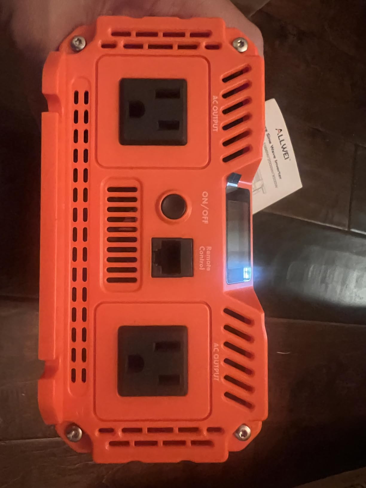 1000W Pure Sine Wave Power Inverter 12V DC to 120V AC, ETL Listed to UL 458 customer photo 2