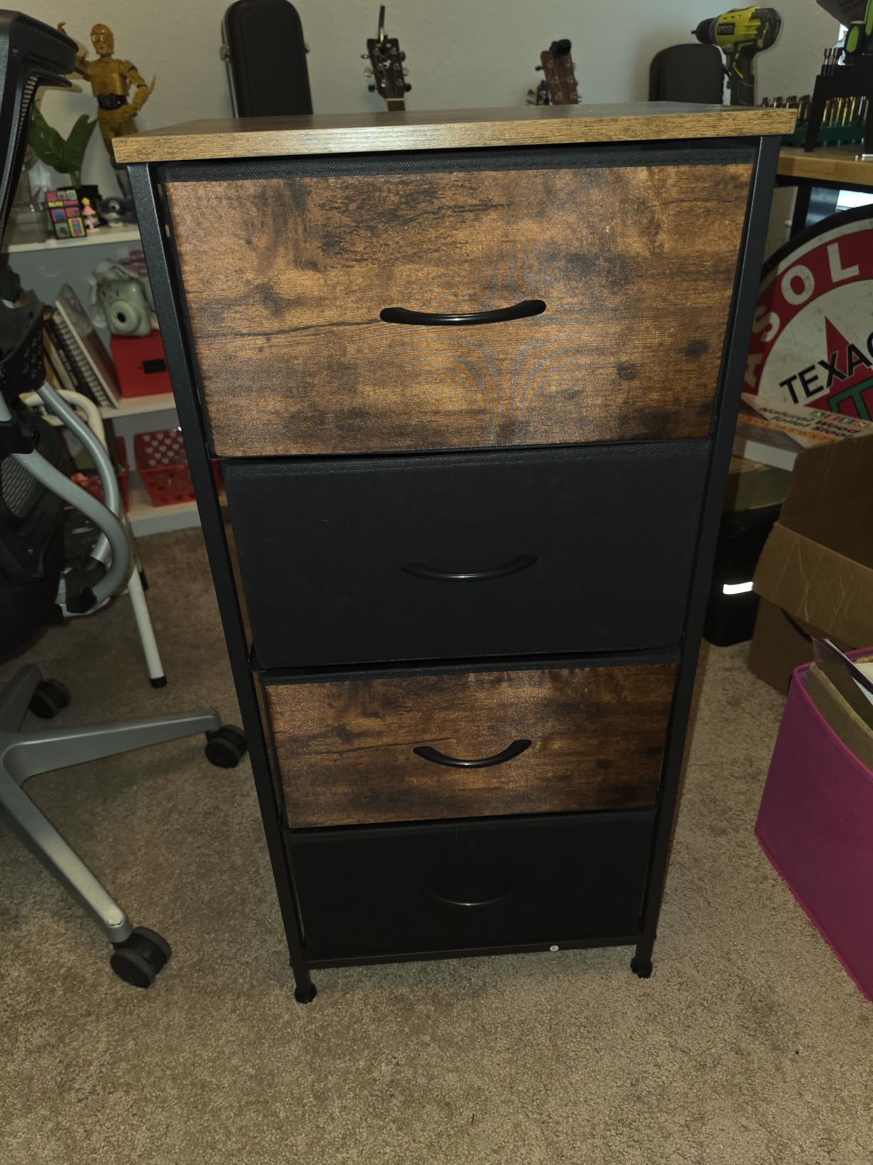 Sweetcrispy Dresser for Bedroom, 4 Drawer Storage Cabinet, Tall Nightstand customer photo 2