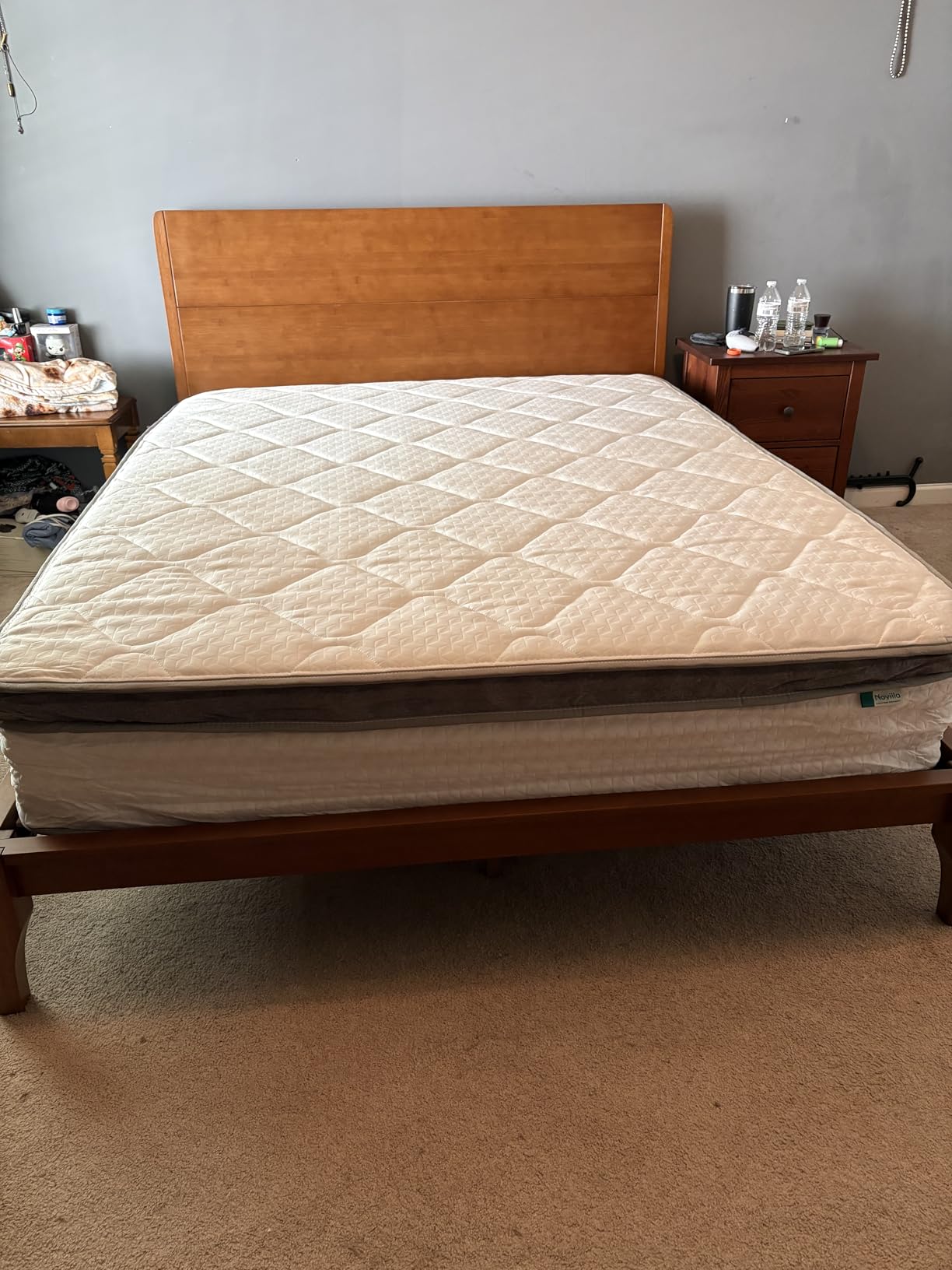 Novilla King Size Mattress 12 Inch, Hybrid Mattress in a Box, Comfort Sleep|Zoned Pocketed Smart Coils, Hip & Lumbar Support, Motion Isolation, Medium Firm, CertiPUR-US Certified, Guest & Dorm customer photo 2