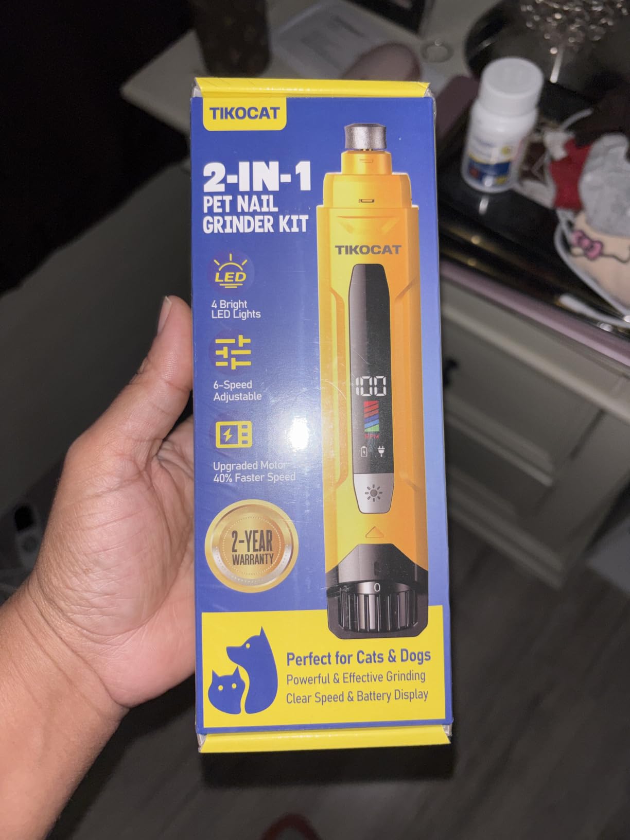 Whisper-Quiet Dog Nail Grinder 50%More Power for Sensitive Dogs,Cat customer photo 1