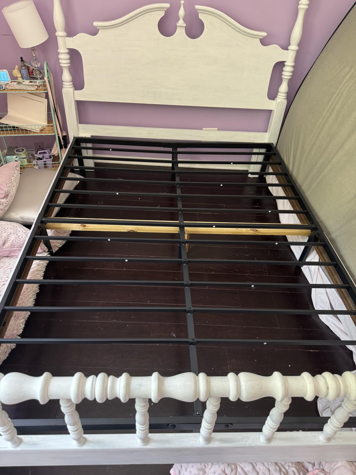 OLIXIS 14in Full Size Metal Platform Bed Frame - Heavy Duty 800LBS Mattress Foundation with Storage Space, No Box Spring Needed, Sturdy Steel Slat Support, Easy Assembly, Black customer photo 1