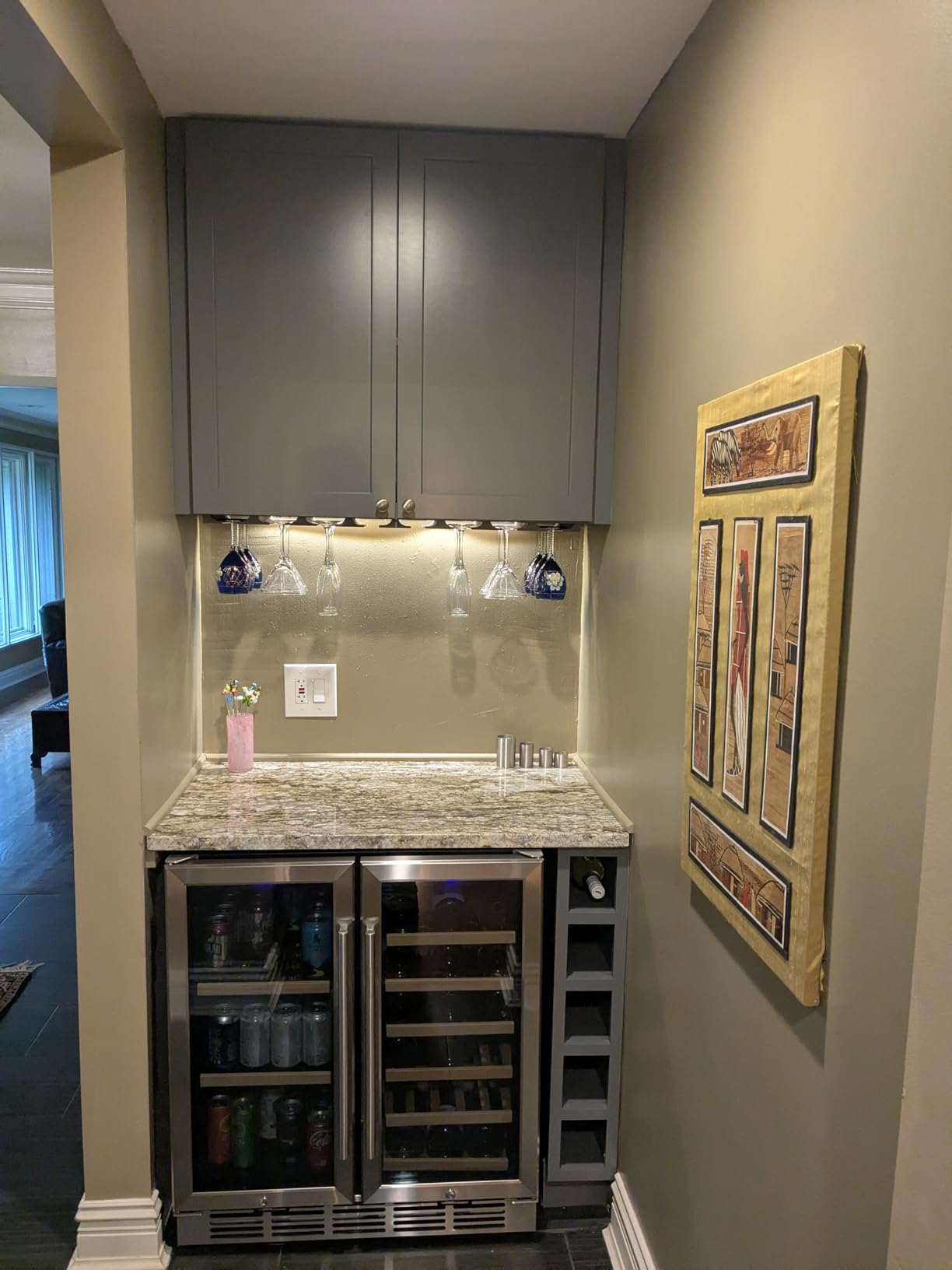 FoMup Wine Fridge Dual Zone, Freestanding Wine Cooler Refrigerator 180 Bottles Large Capacity with Sliding Rail Wooden Shelves and Door Lock, Black customer photo 1