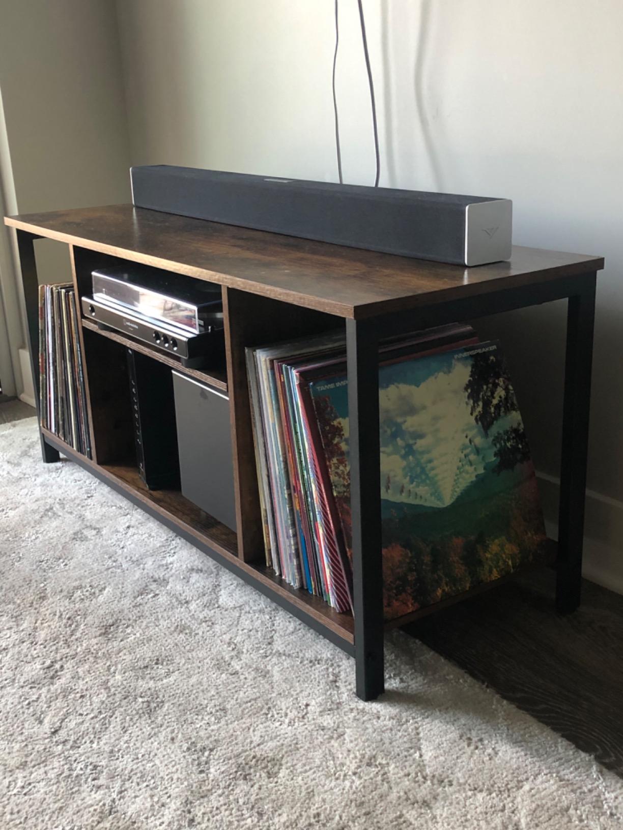 VASAGLE Tall Farmhouse TV Stand, Entertainment Center with Door for 65'' TV customer photo 1