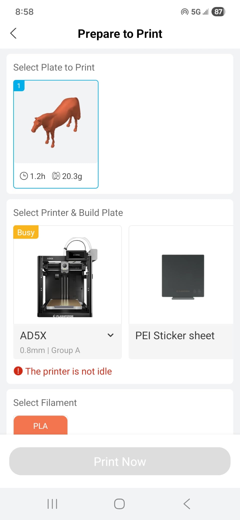 Flashforge Creator 5 Pro Enclosed 3D Printer, Active Heating Chamber to 65°C, HEPA13 Air Filter, 4 Independent Toolheads Zero-Waste, 600mm/s, 256x256x256, Auto-Leveling & Remote Management customer photo 2