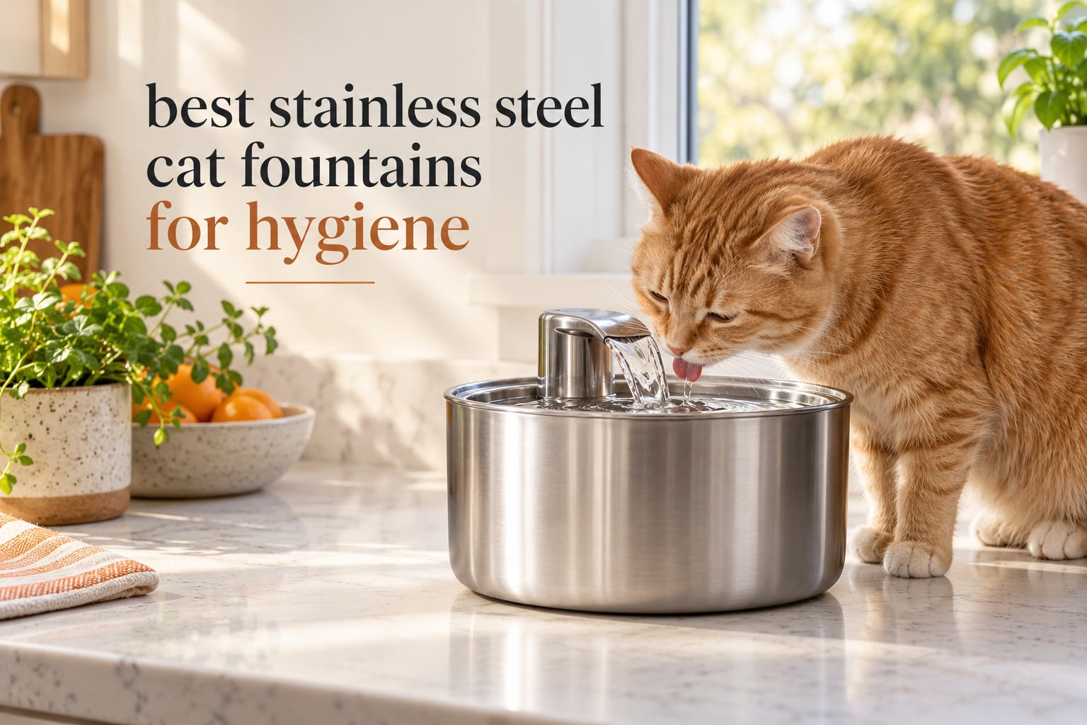 best stainless steel cat fountains for hygiene