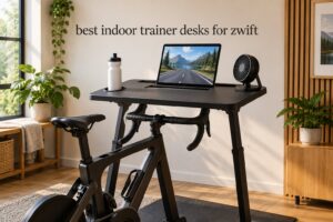 best indoor trainer desks for zwift