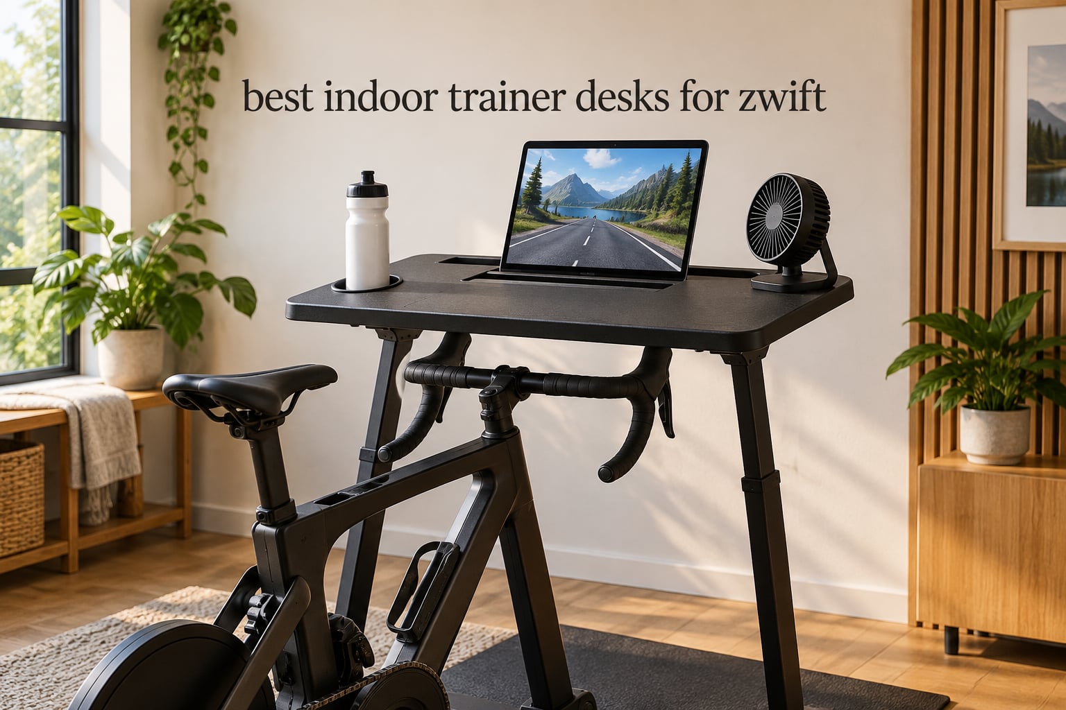 best indoor trainer desks for zwift
