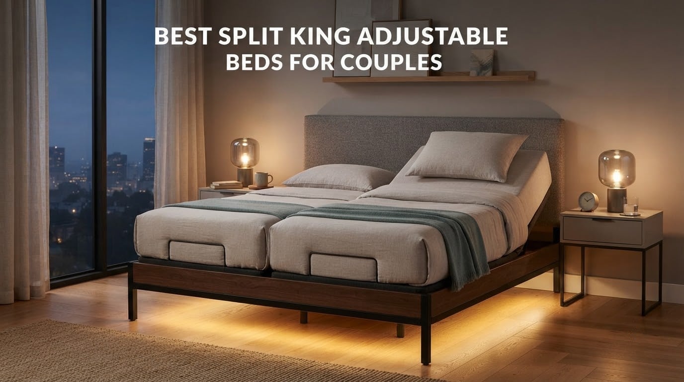 best split king adjustable beds for couples