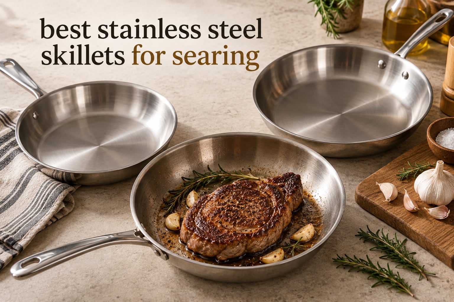 best stainless steel skillets for searing